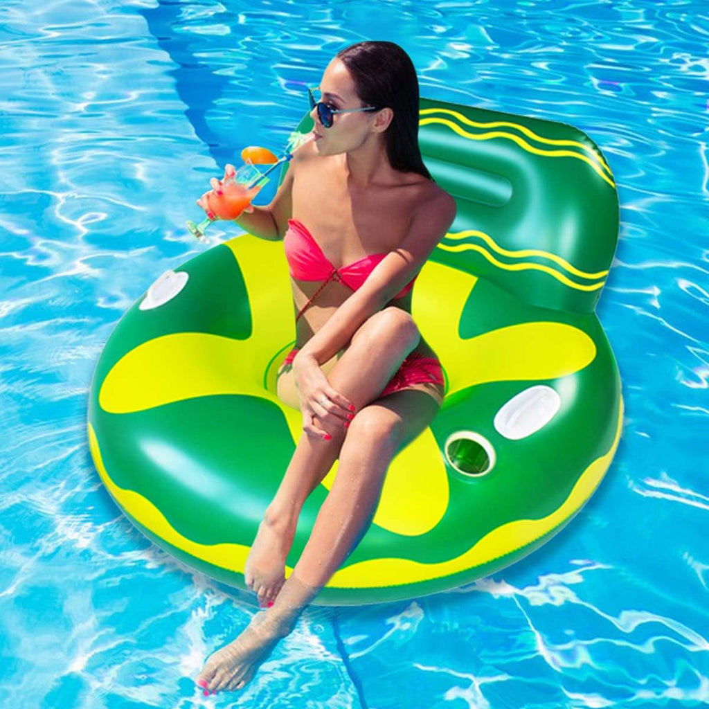 Pool Lounger Float with Cup Holder I70172