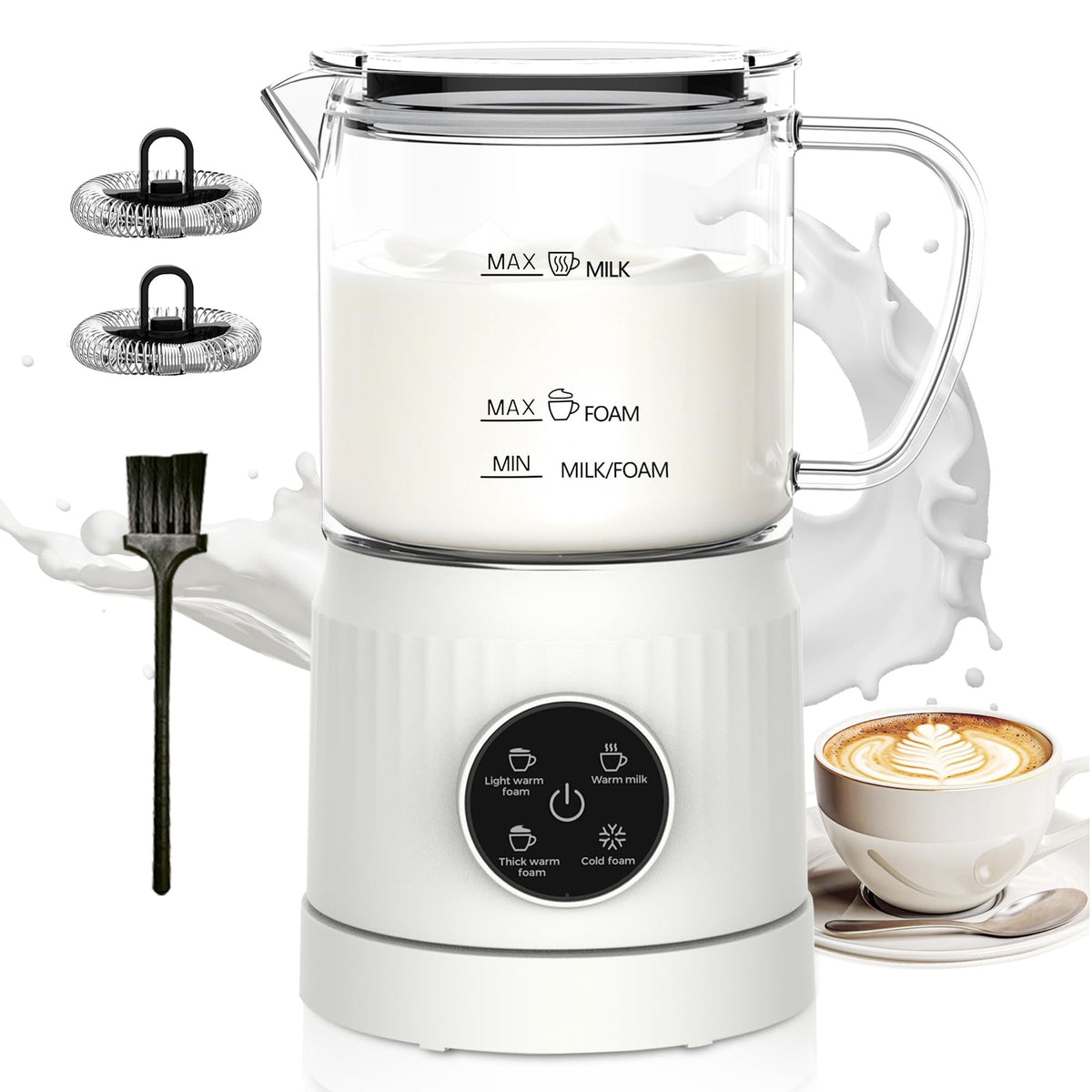 4-in-1 Electric Milk Frother and Steamer S162879