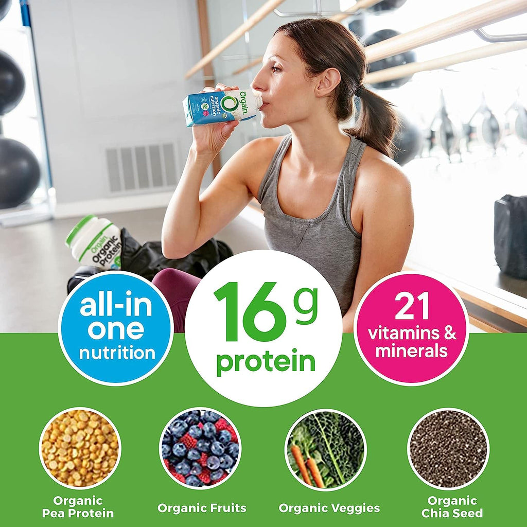 Organic Vegan Plant Based Nutritional Shake, Vanilla Bean + Smooth Chocolate, 11 Fl Oz (Pack of 4) B921161