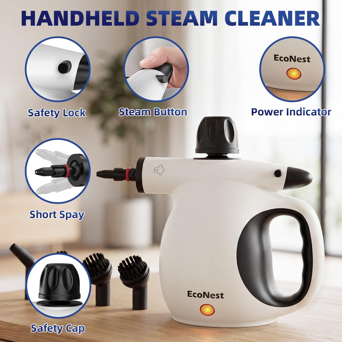 Handheld Steam Cleaner with 11PCS Accessories N60715