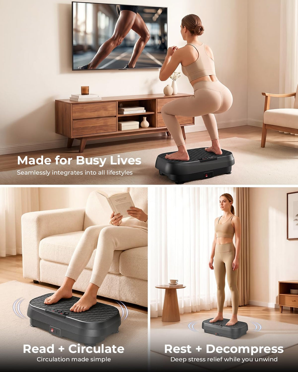 Vibration Plate Exercise Machine 99 Speeds 330 LBS Capacity N645