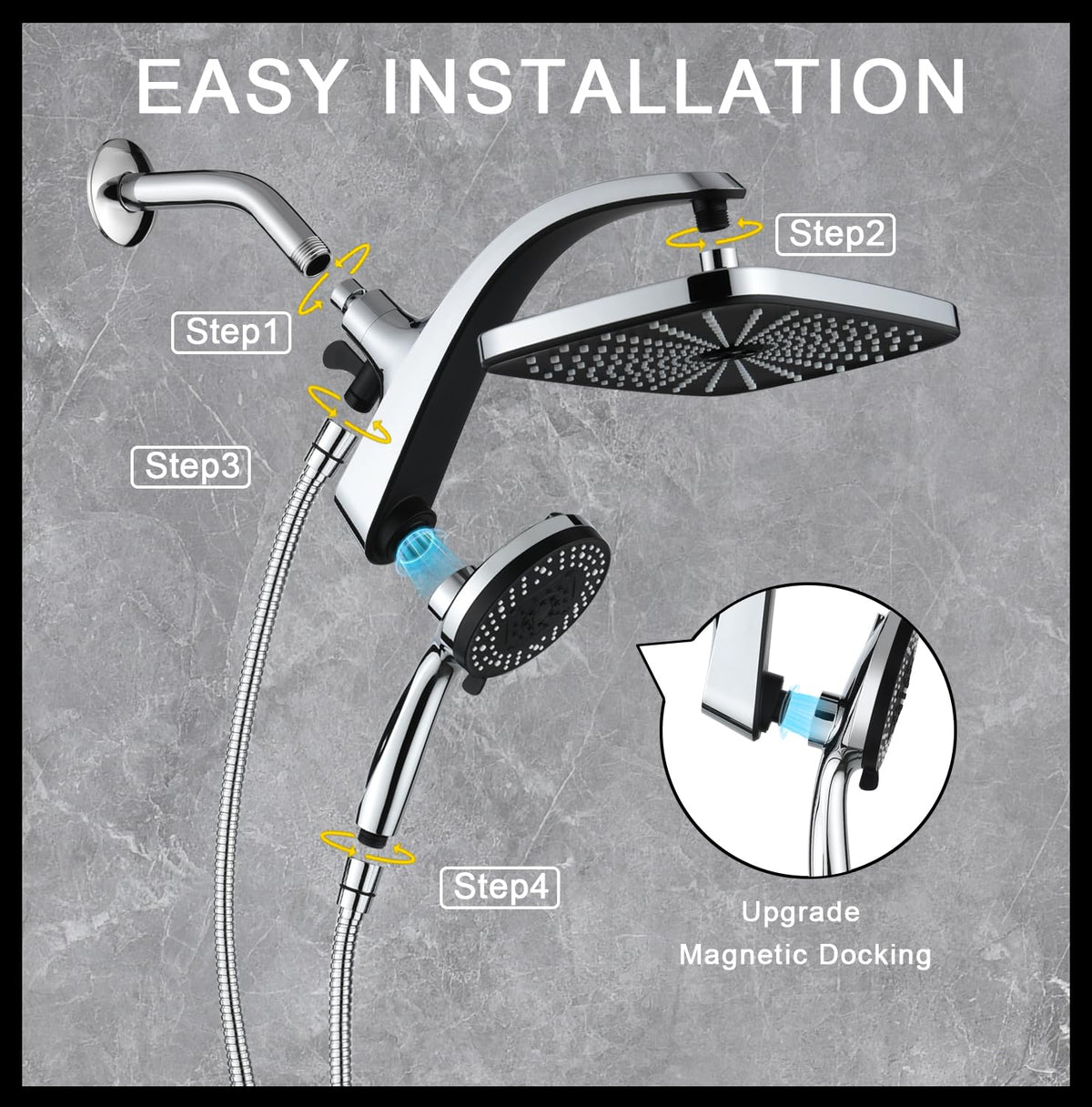 Chrome Handheld Rain Shower Head N302705