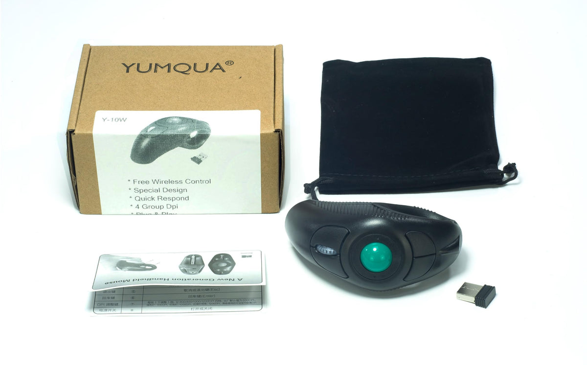 Wireless Trackball Mouse with Roller Ball F643391