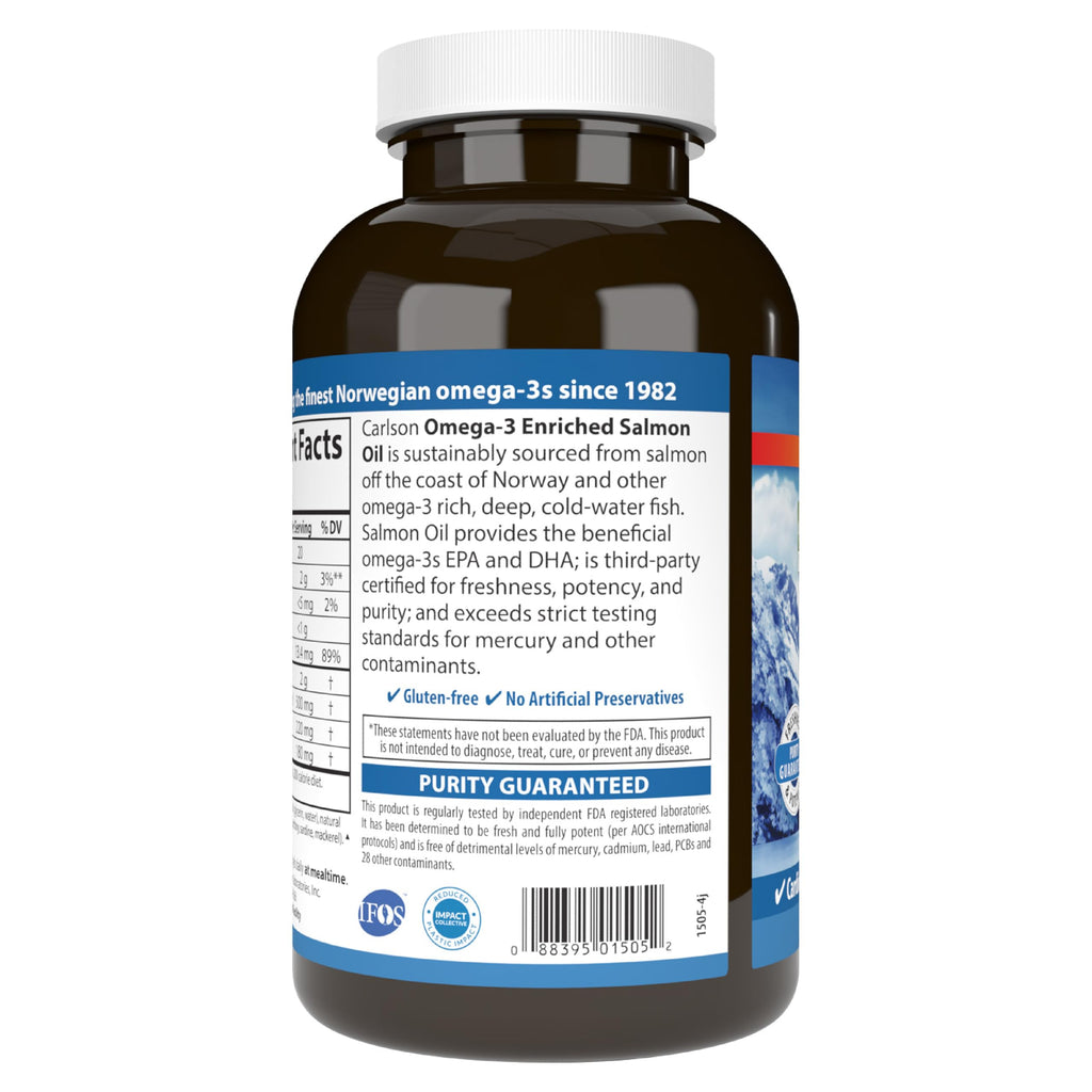 Salmon Oil 500 mg Omega-3s 300 Softgels O726