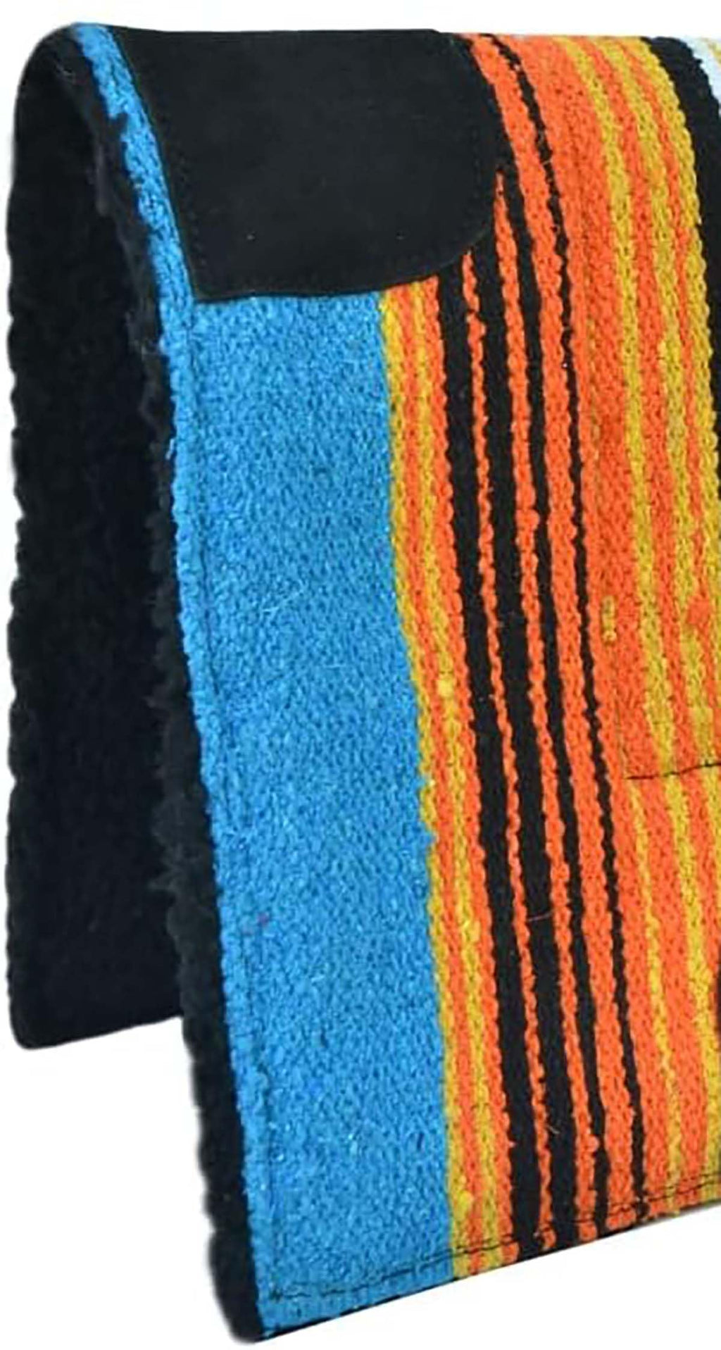 Multicolored Rainbow Faux Fur Lined Saddle Pad O424