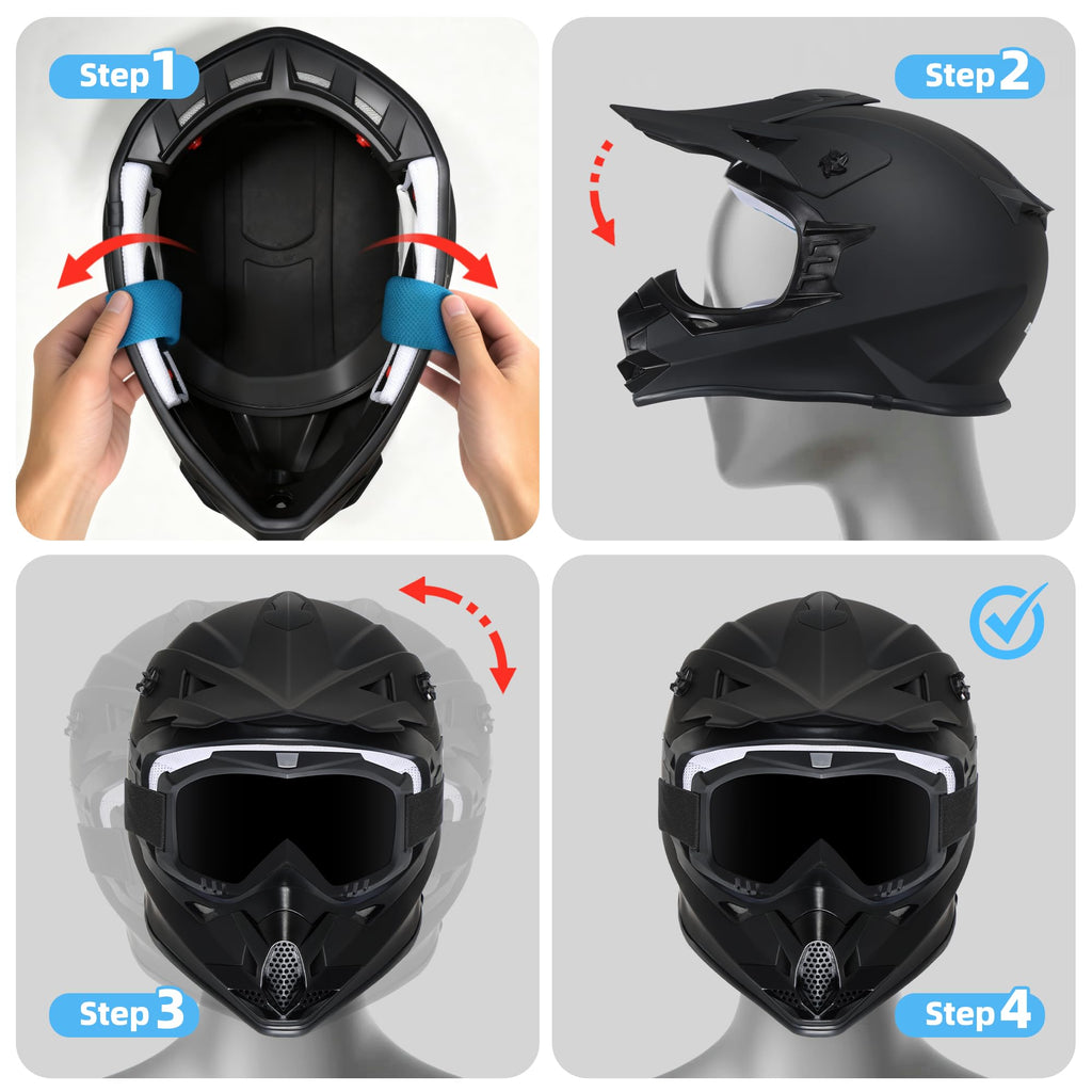 Kids DOT Approved Motocross Helmet Q7715