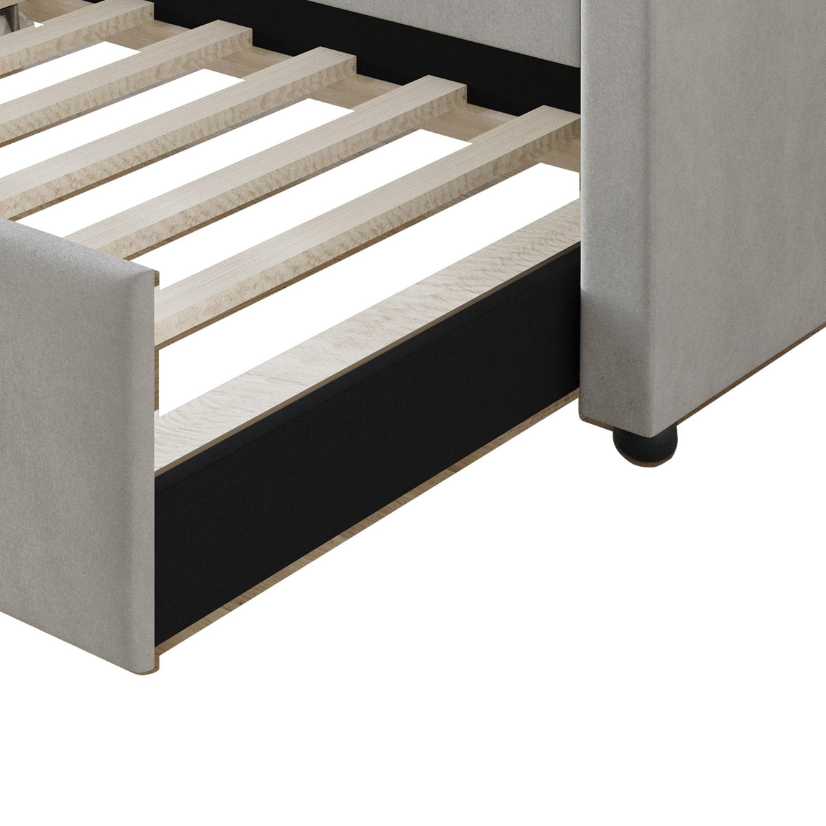 Twin Linen Upholstered Daybed with Trundle X120920