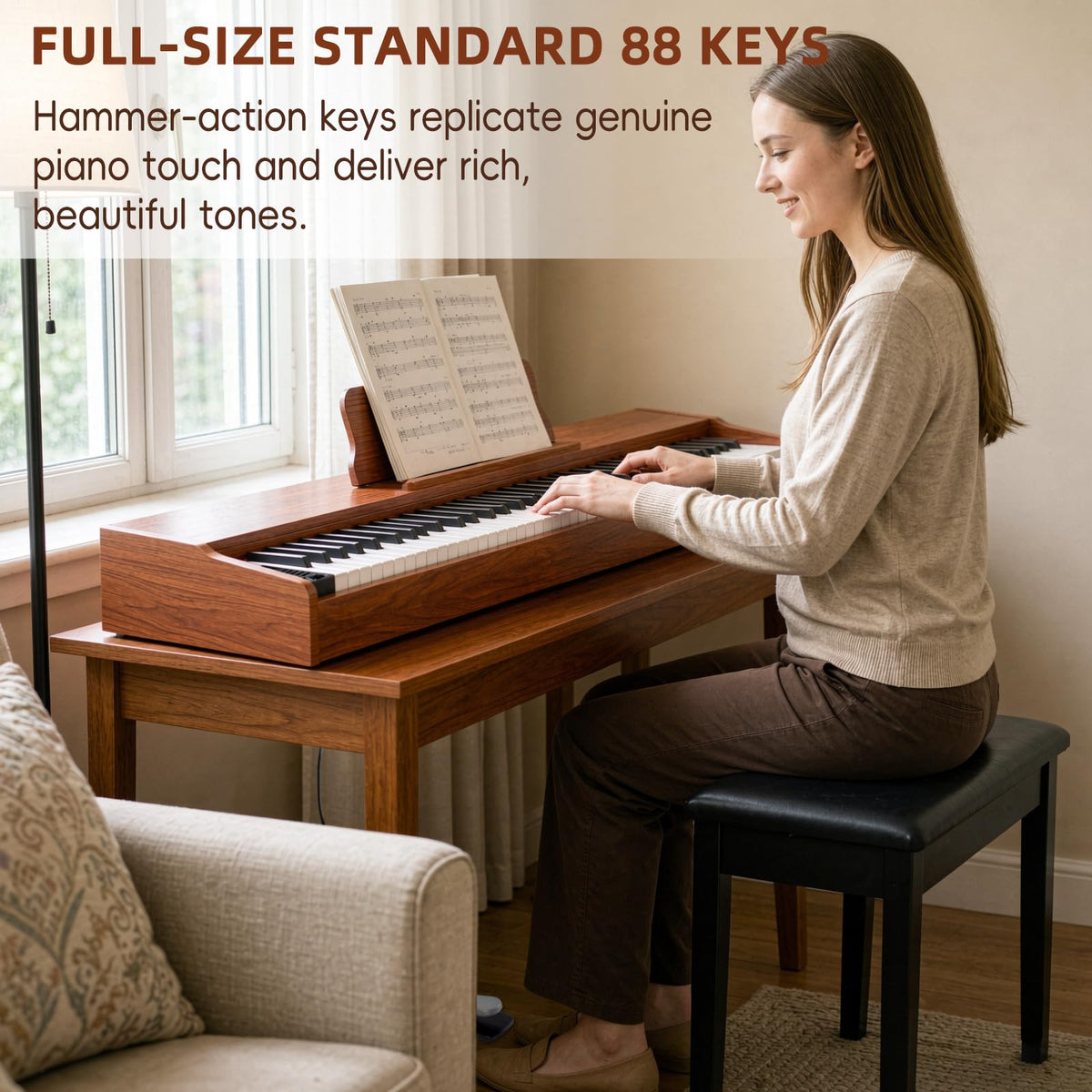88 Keys Hammer Weighted Digital Piano Q2793