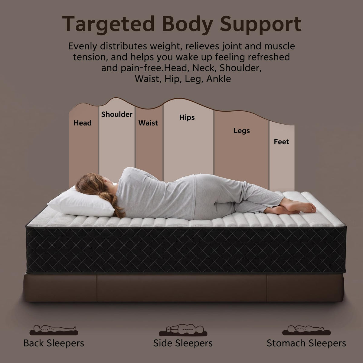 Full Size 12 Inch Hybrid Mattress O163