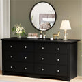 Black 6 Drawer Dresser F64804