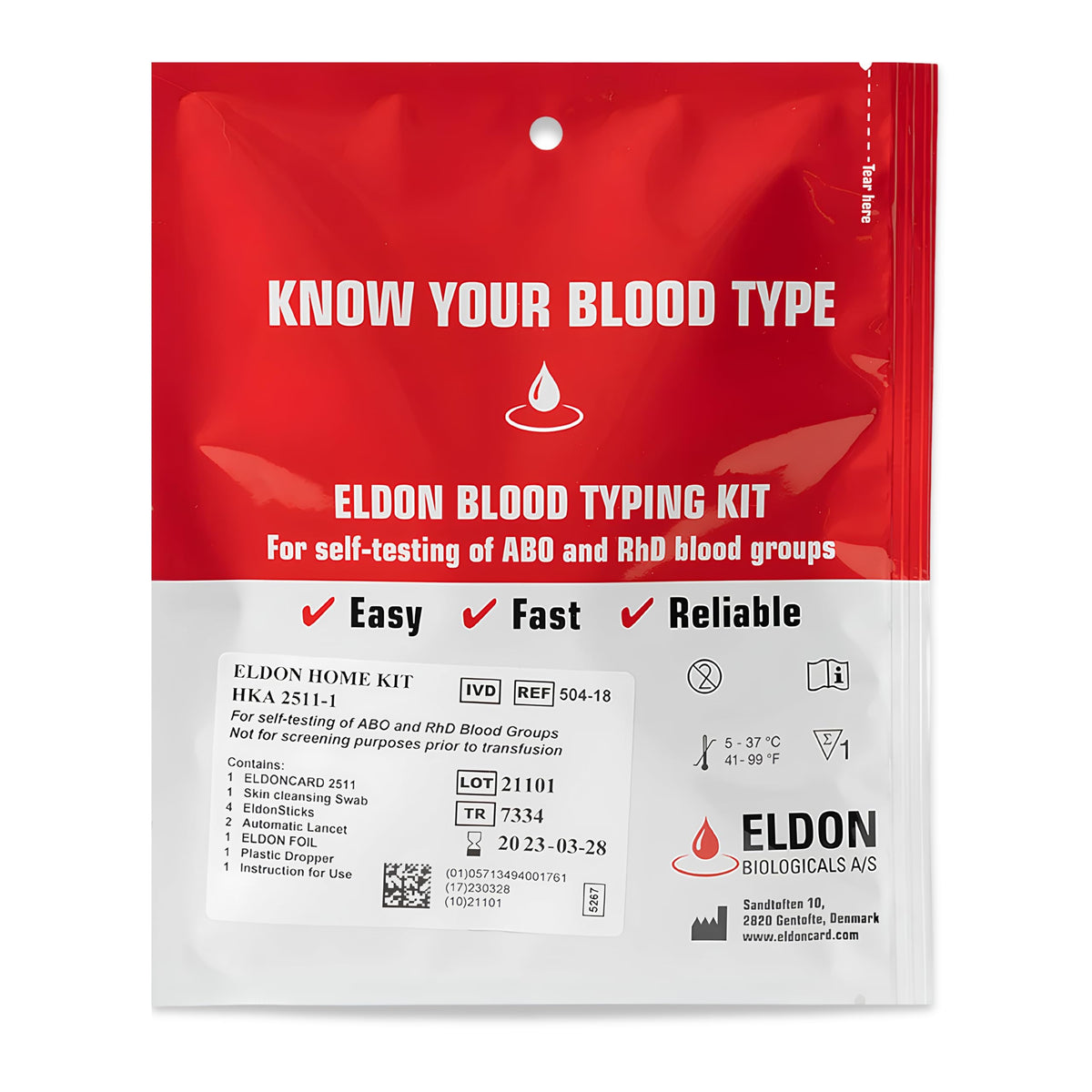 Home Blood Typing Kit O867