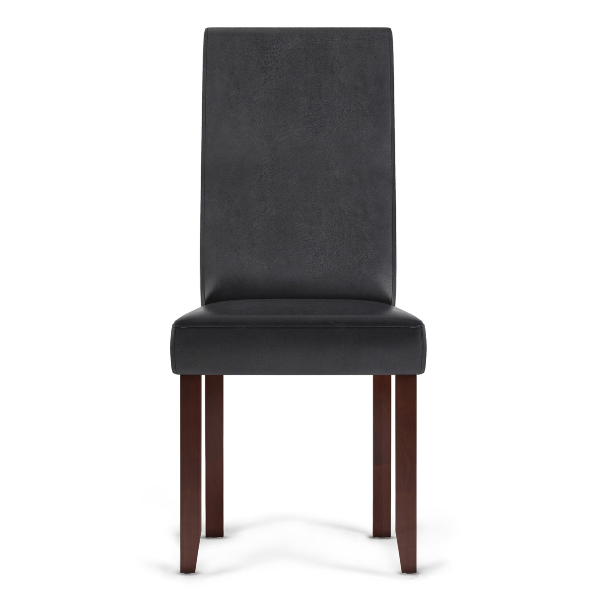 Vegan Leather Parsons Dining Chairs Black Set of 2 J110152