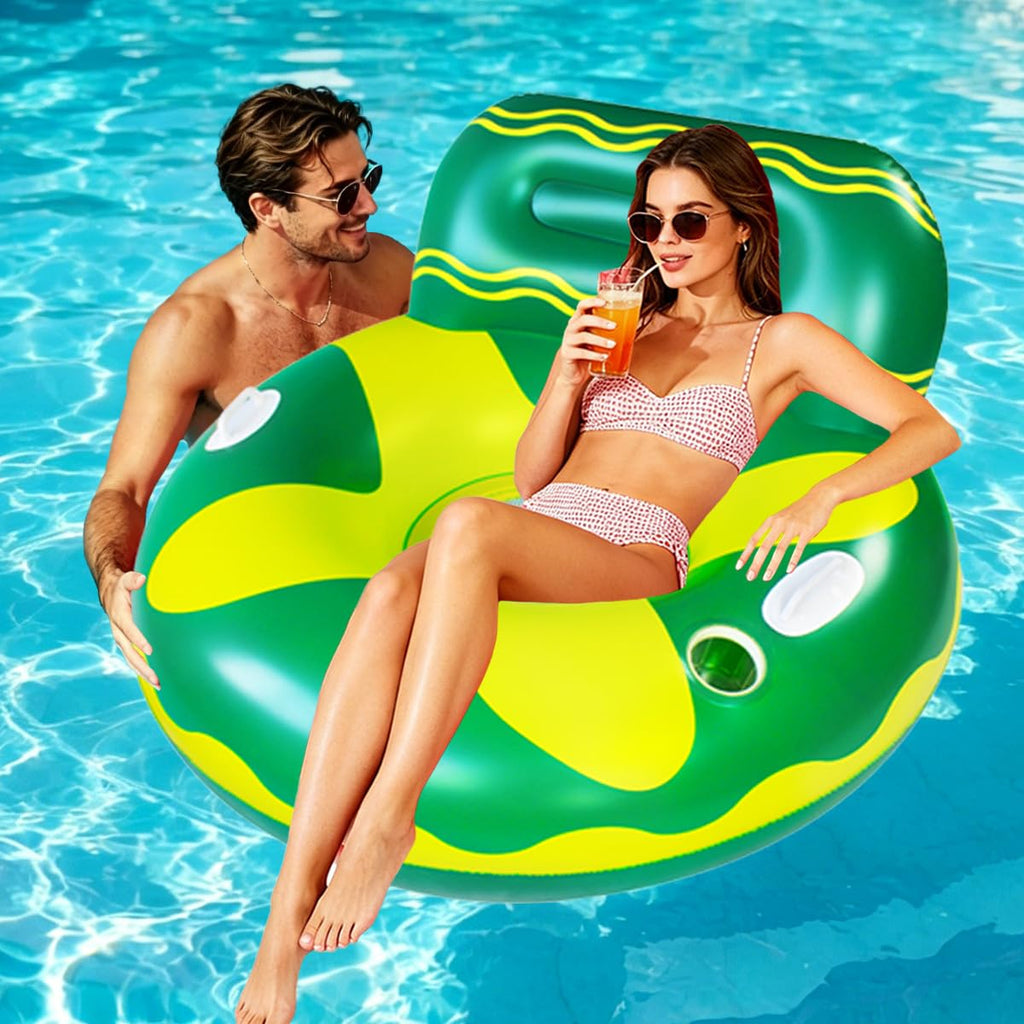 Pool Lounger Float with Cup Holder I70172