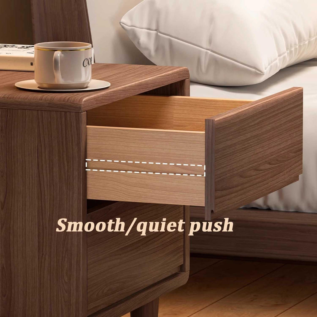 Brown 2 Drawer Nightstand A3654