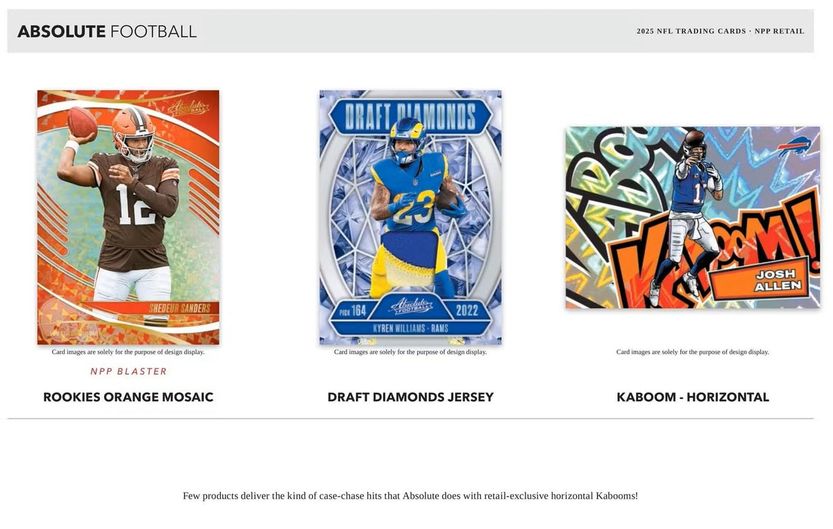 2025 Absolute Football Series Blaster Box with 4 Green Parallels F69469