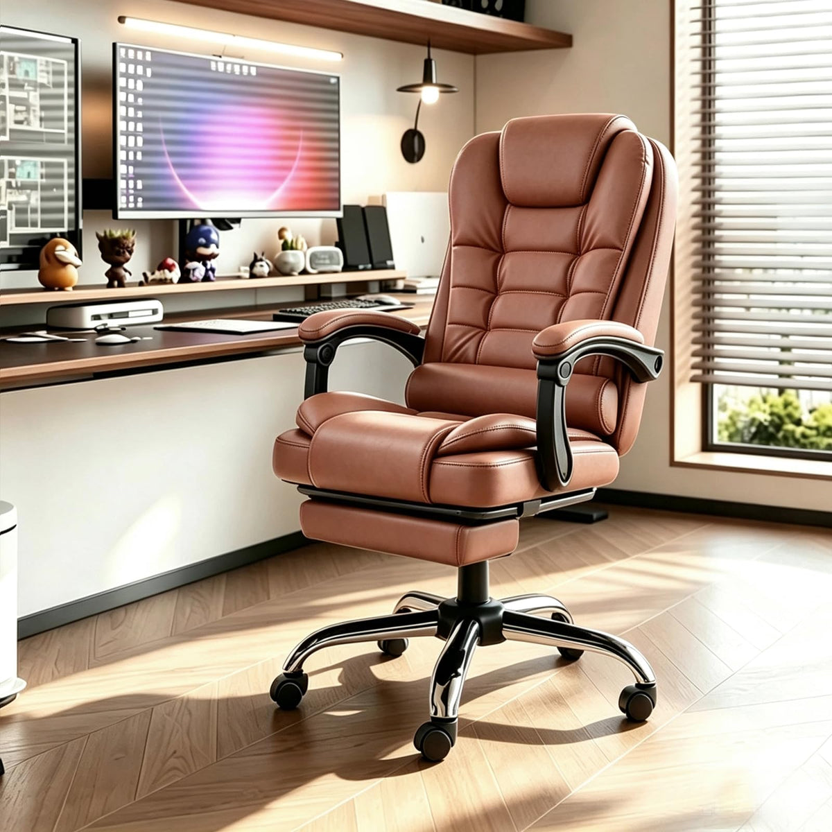 Ergonomic High Back Office Chair with Lumbar Support and Footrest U675
