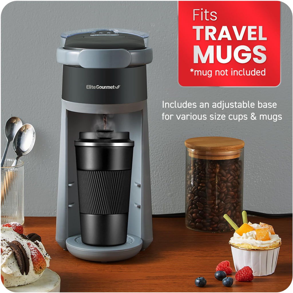 2-in-1 Capsule Coffee Maker, K-Cup & Grounds, Black W862