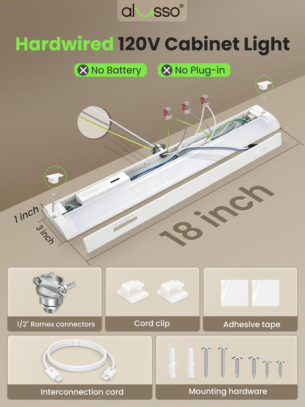 120V 18 Inch Under Cabinet Lighting X23634