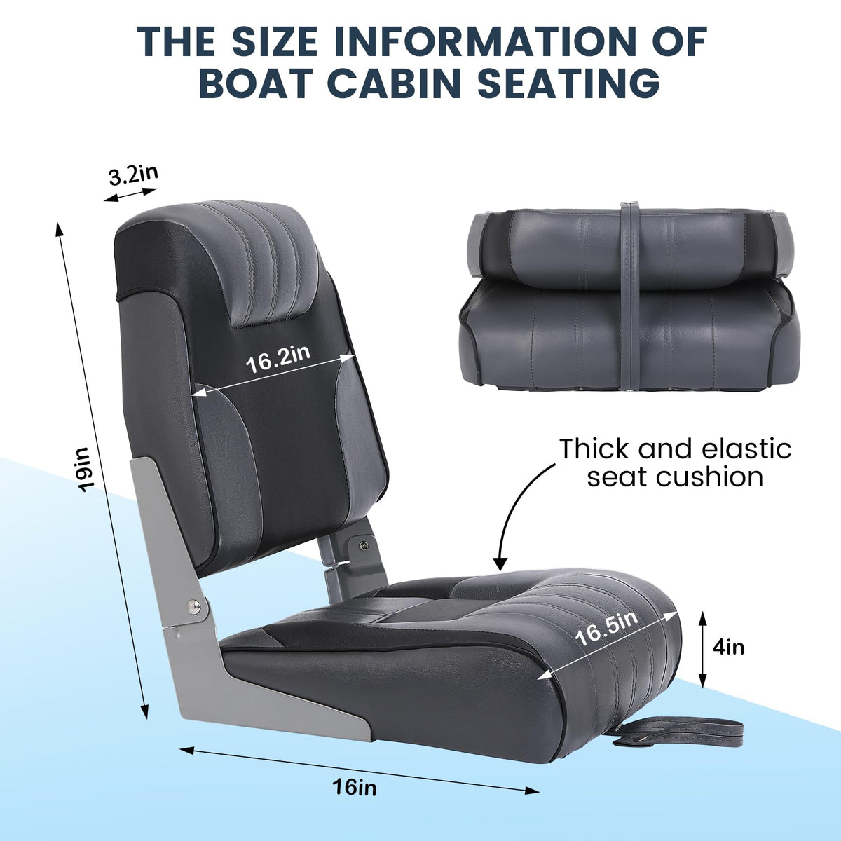 Low Back Folding Boat Seats S38379
