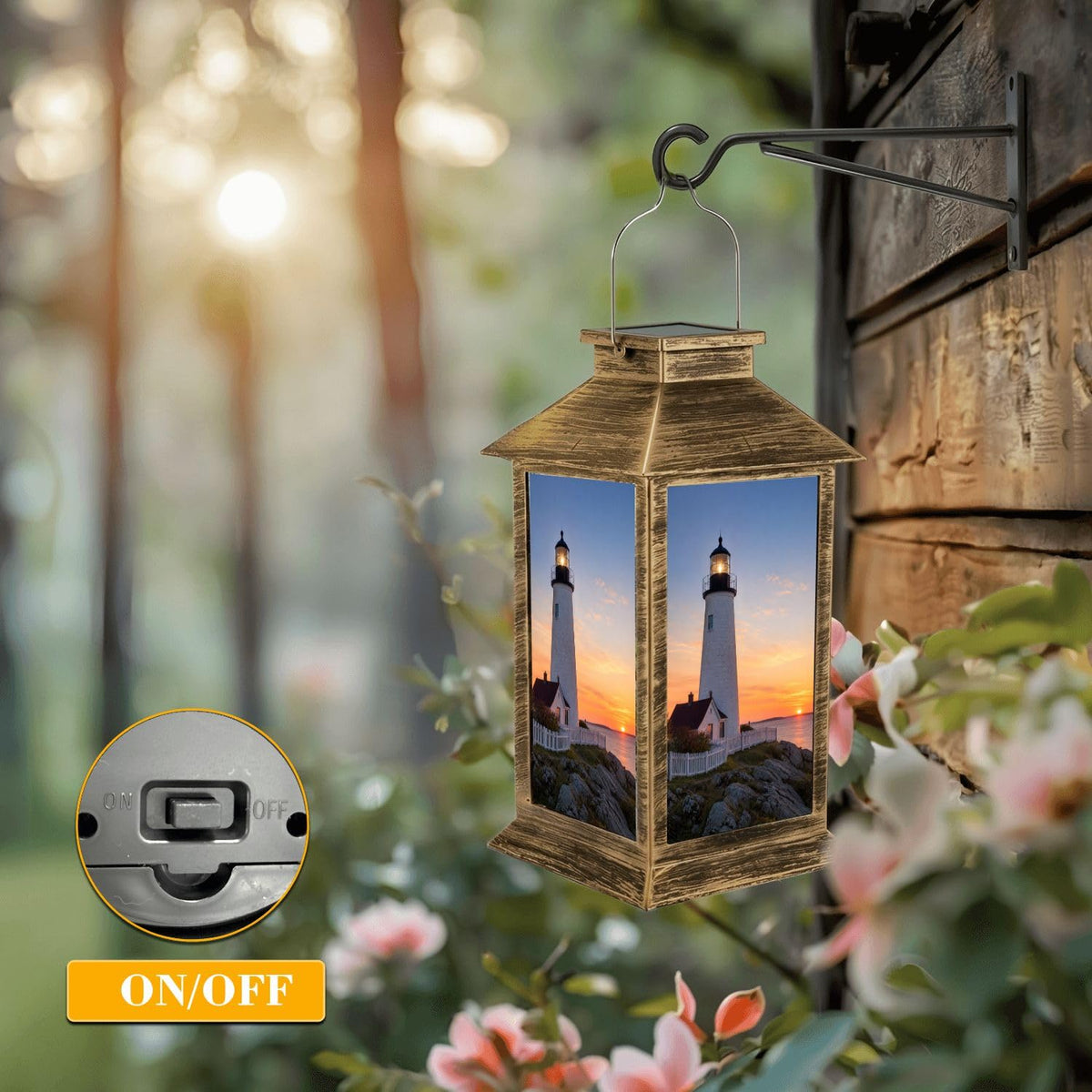 Solar Lantern Outdoor Waterproof LED Hanging Solar Lights P42665