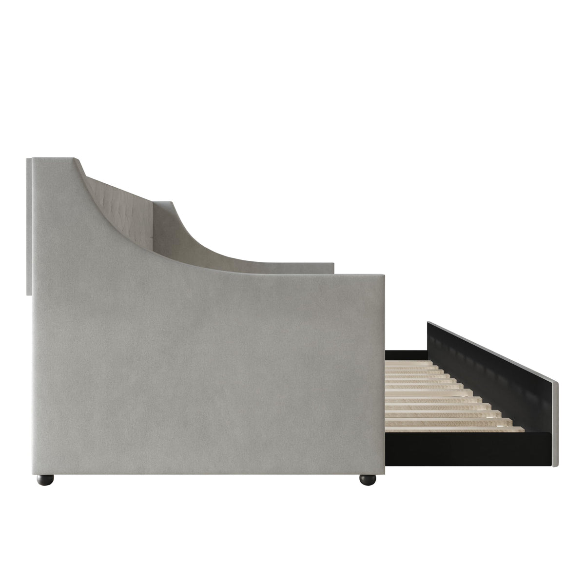 Twin Linen Upholstered Daybed with Trundle X120920
