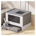 Foldable Cat Litter Box with Lid Y349445