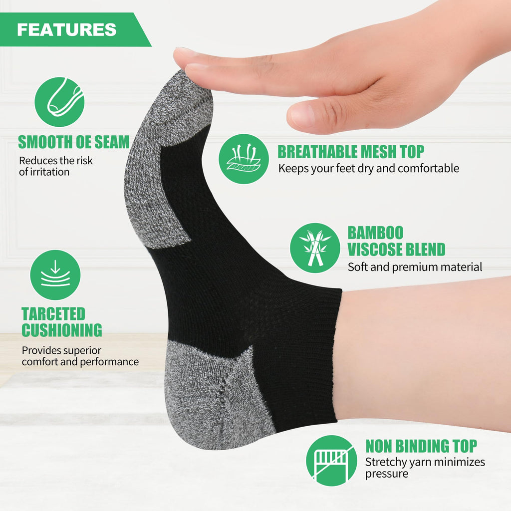6 Pairs Low Cut Diabetic Socks G8961