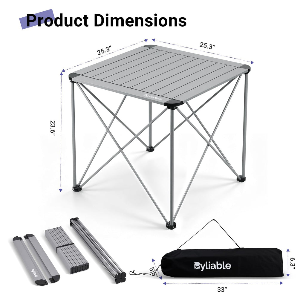 Camping Square Folding Aluminum Table O76433