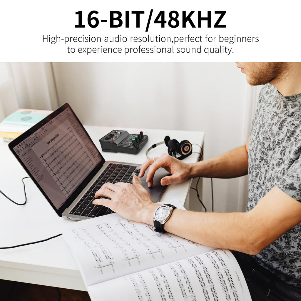 USB Audio Interface with XLR and 3.55m Microphone Jack T965