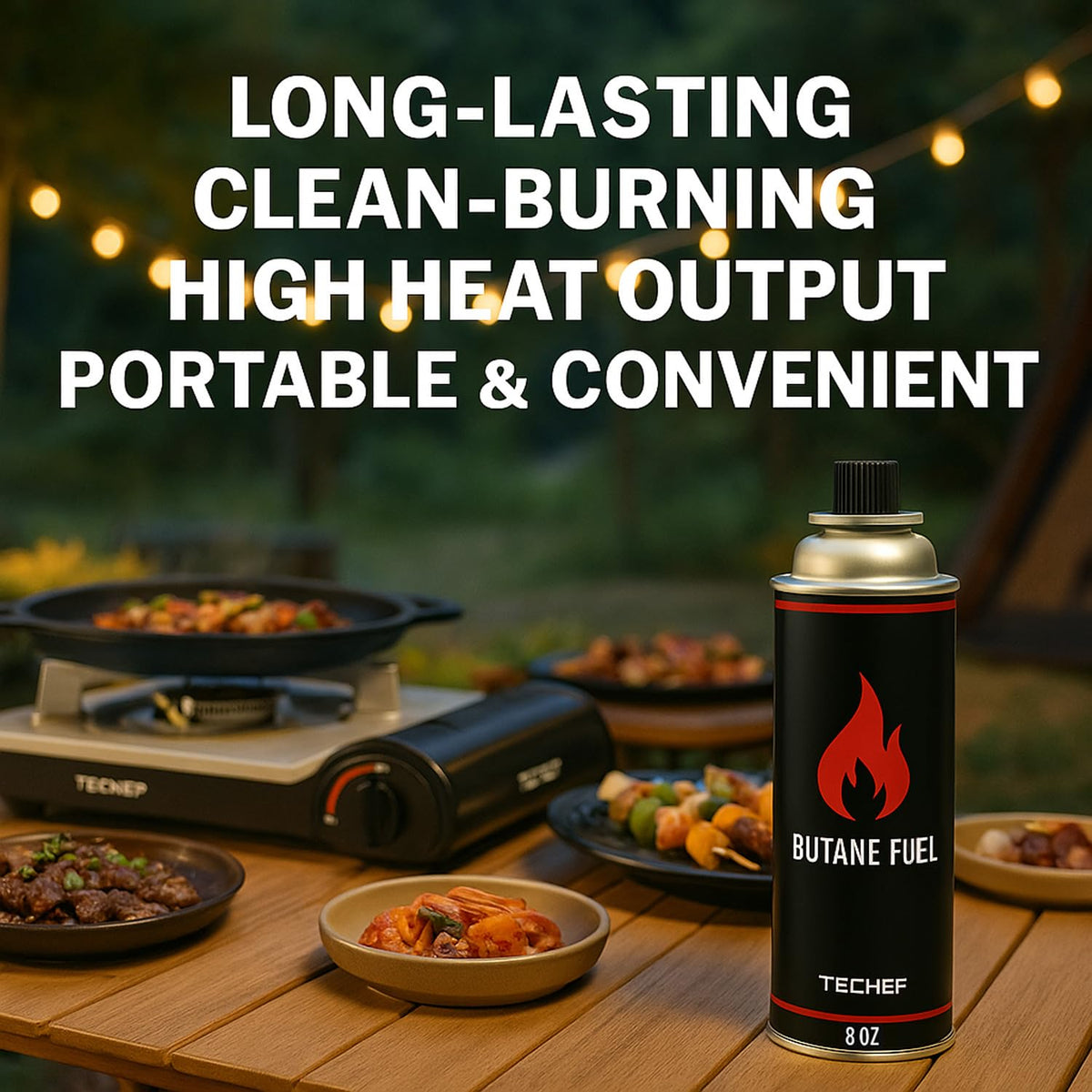 8oz Butane Gas Fuel Canisters with Dual Safety System T222303
