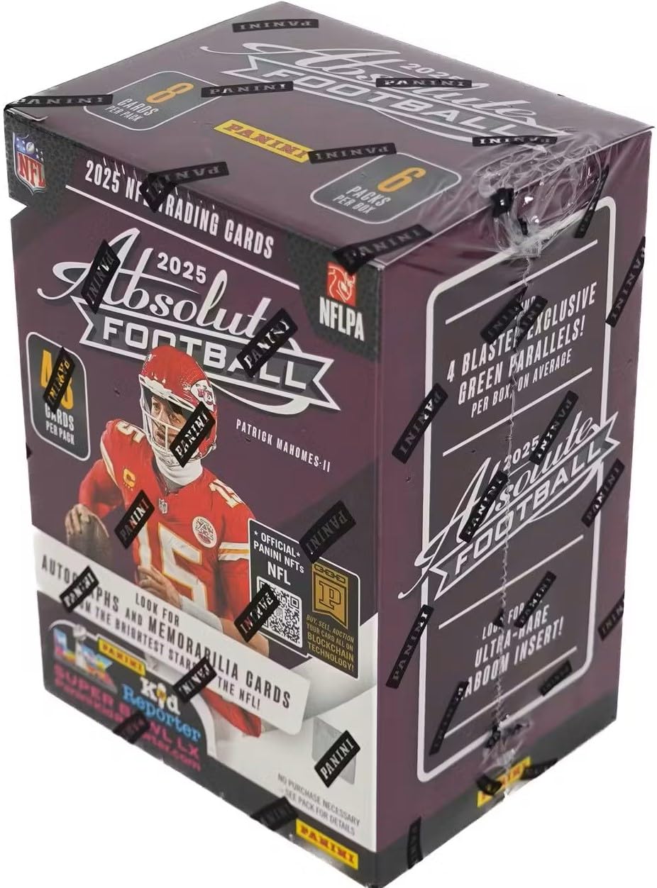 2025 Absolute Football Series Blaster Box with 4 Green Parallels F69469