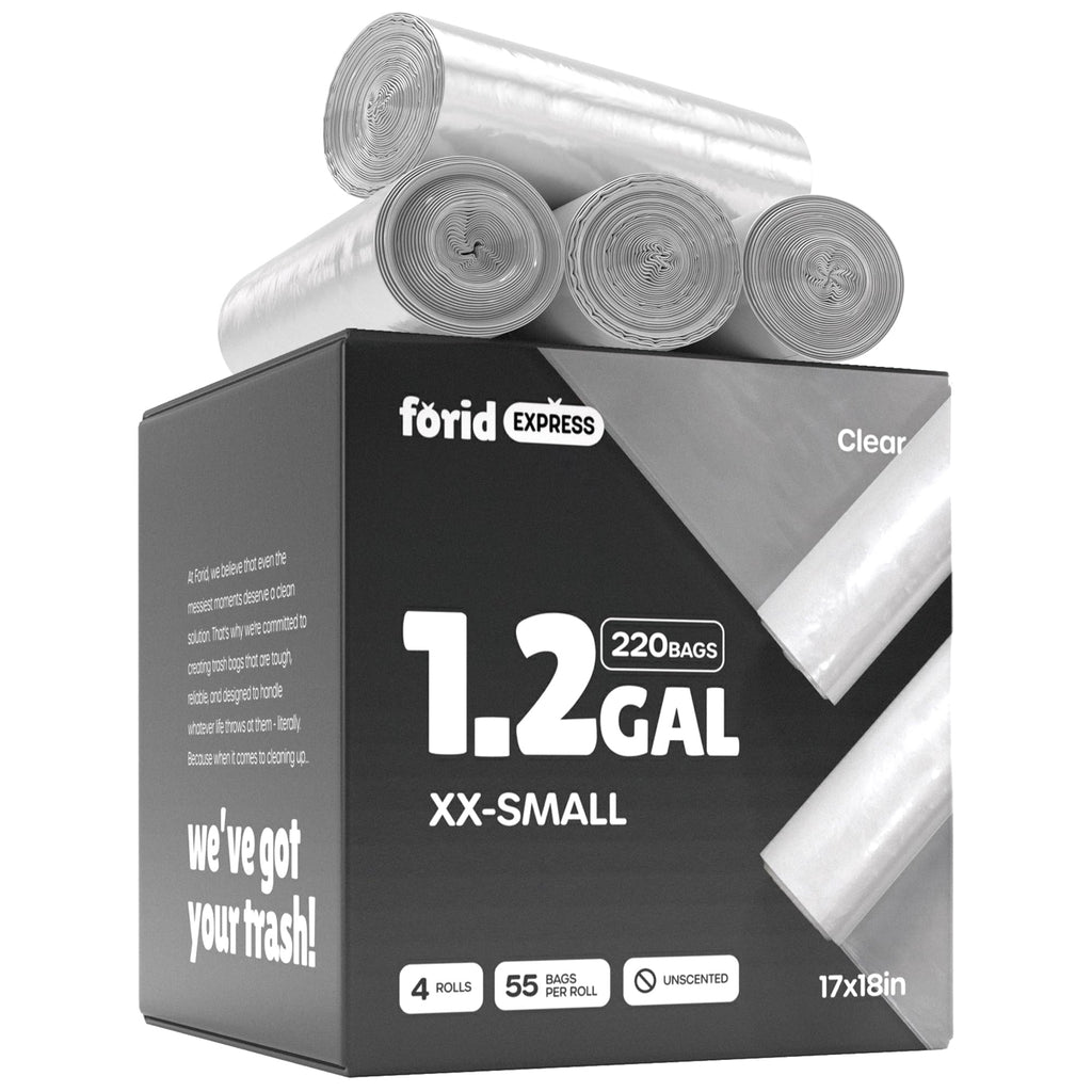 1.2 Gallon 220 Count Plastic Trash Bags D616