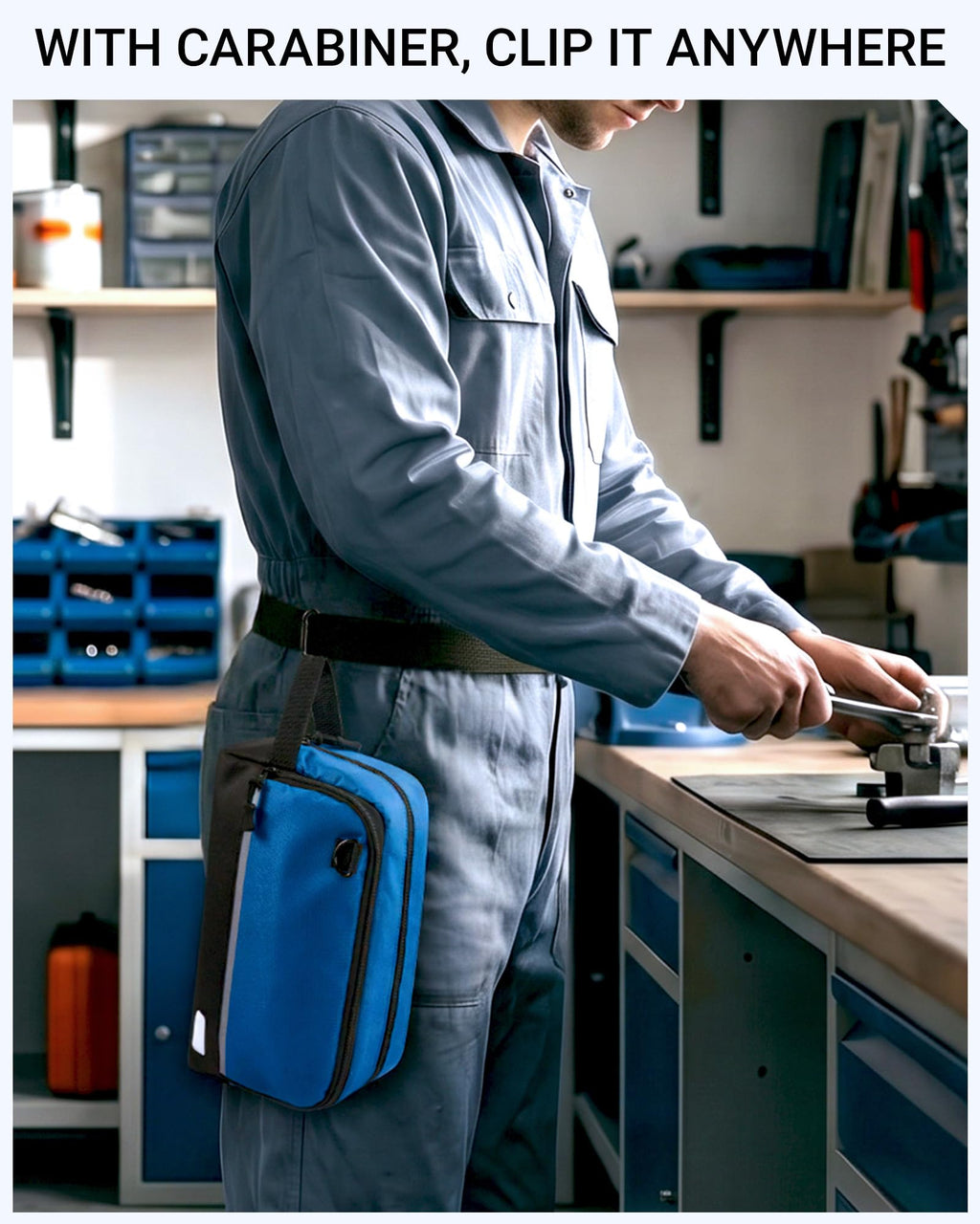 2 Pack Small Tool Bags with Strap 12" & 10" I101