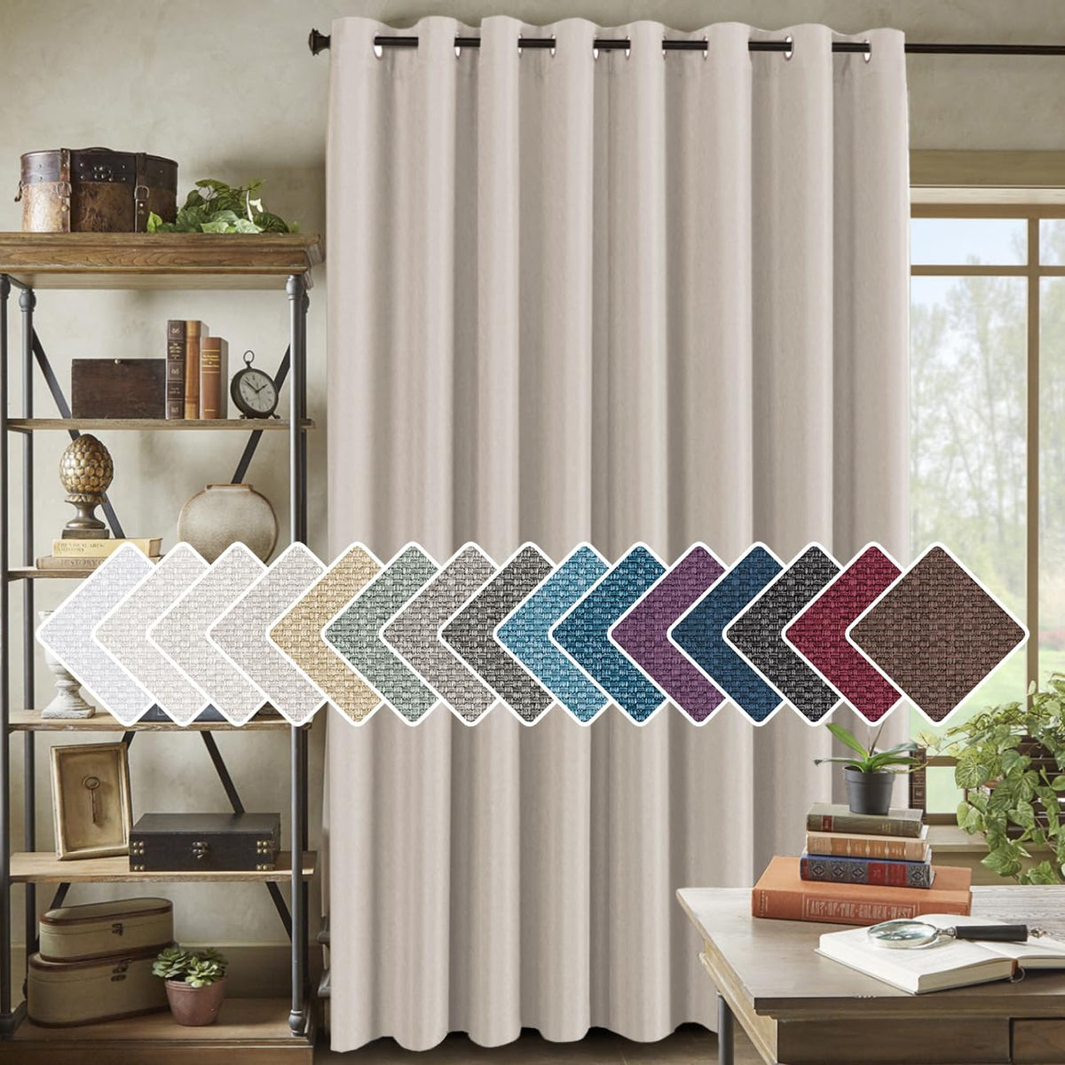 Polyester Room Darkening Blackout Curtain 100 x 84 Inches G615491