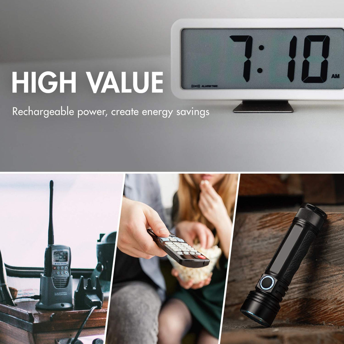 1.2V Rechargeable NiMH AA AAA C and D Battery Combo K23628