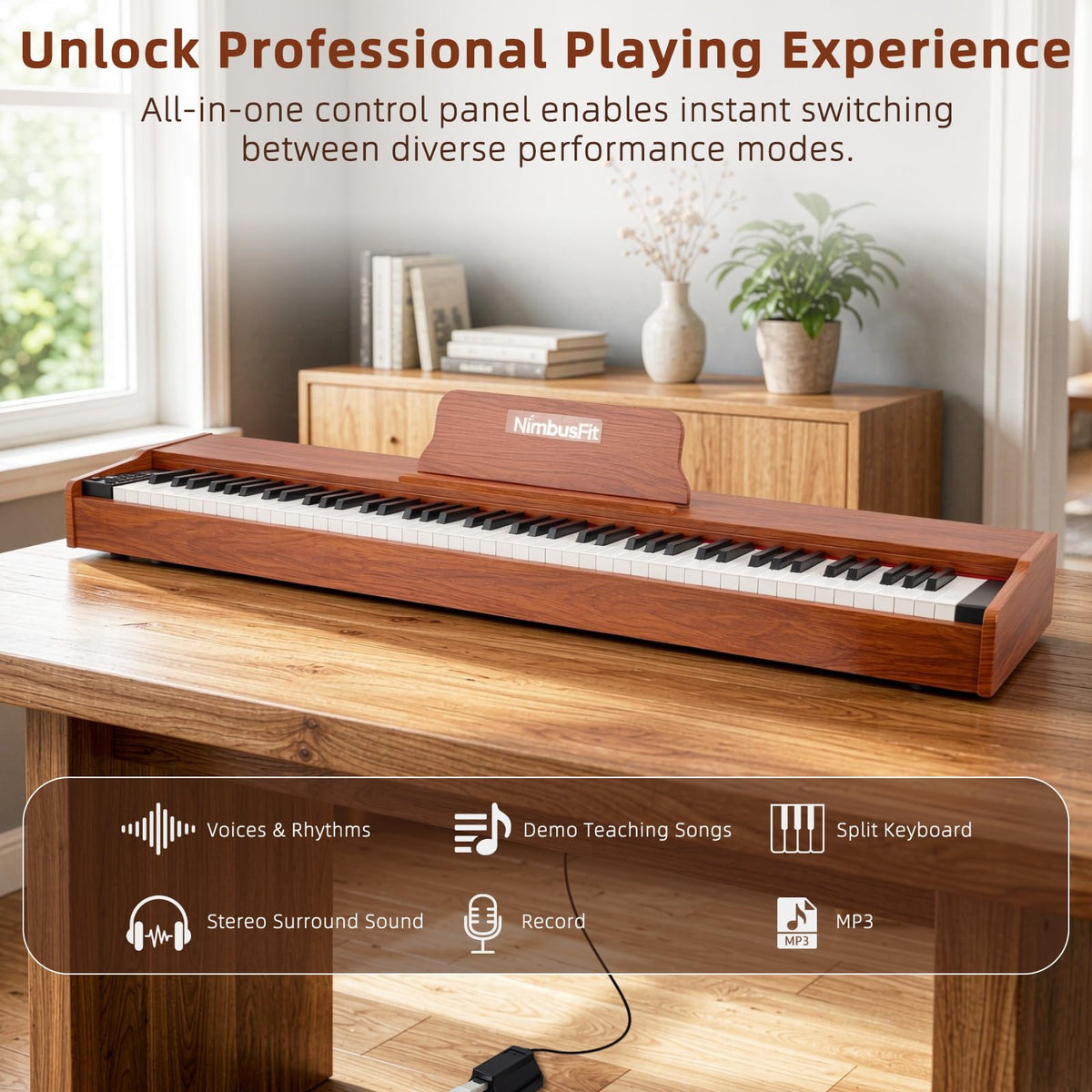 88 Keys Hammer Weighted Digital Piano Q2793