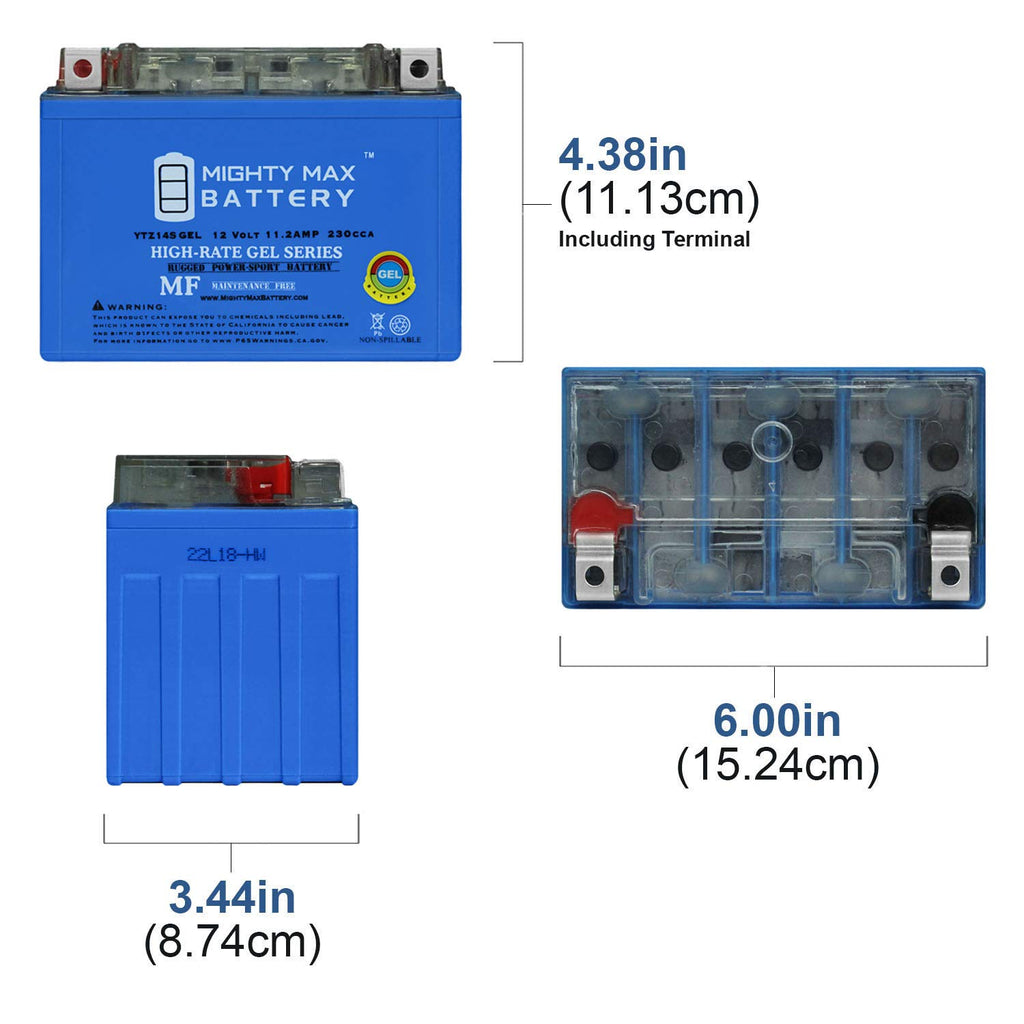 YTZ14S GEL Replacement Battery M17695