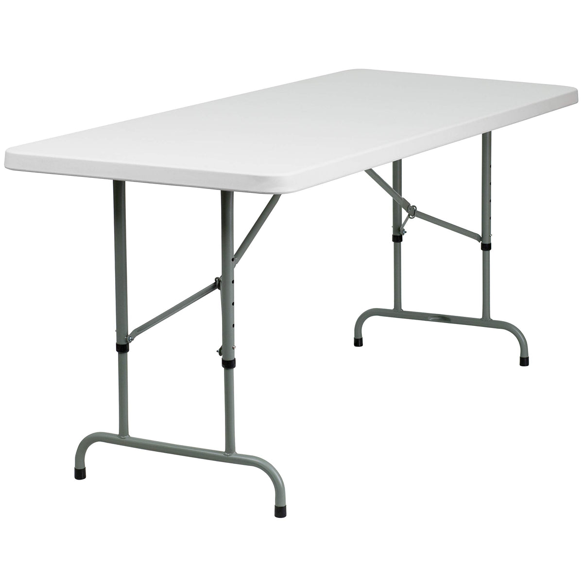 6-Foot Granite White Adjustable Plastic Folding Table G580