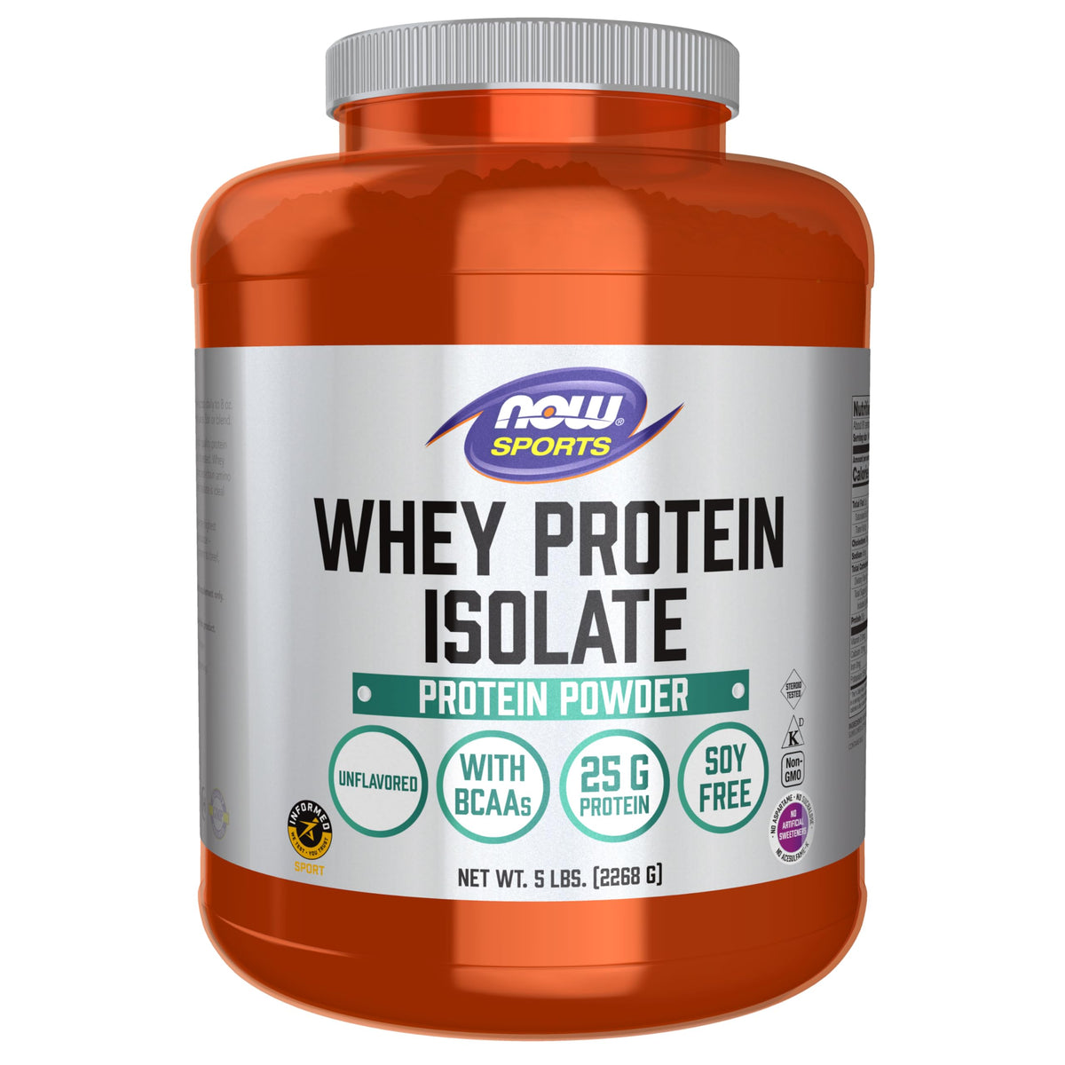 Whey Protein Isolate 24 g With BCAAs Unflavored Powder 5 lbs J1000