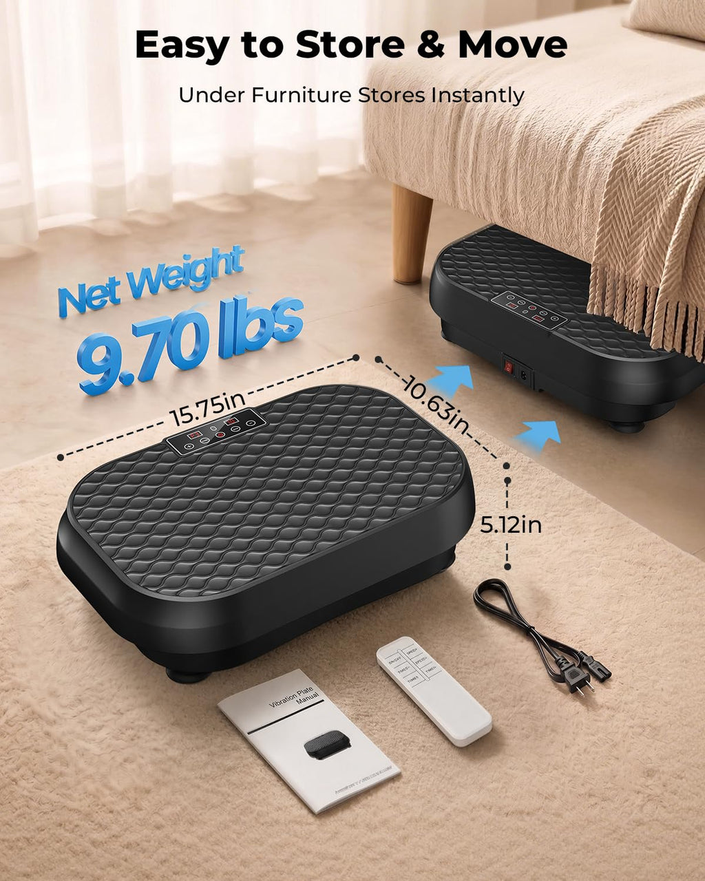 Vibration Plate Exercise Machine 99 Speeds 330 LBS Capacity N645