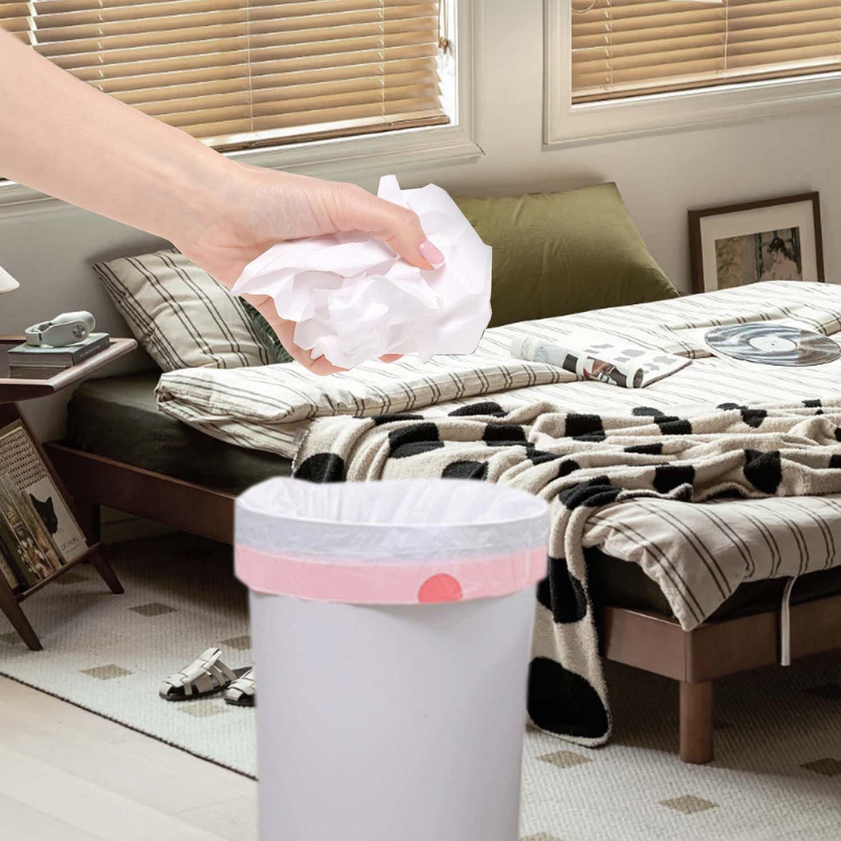 13 Gallon White Unscented Drawstring Trash Bags L27022