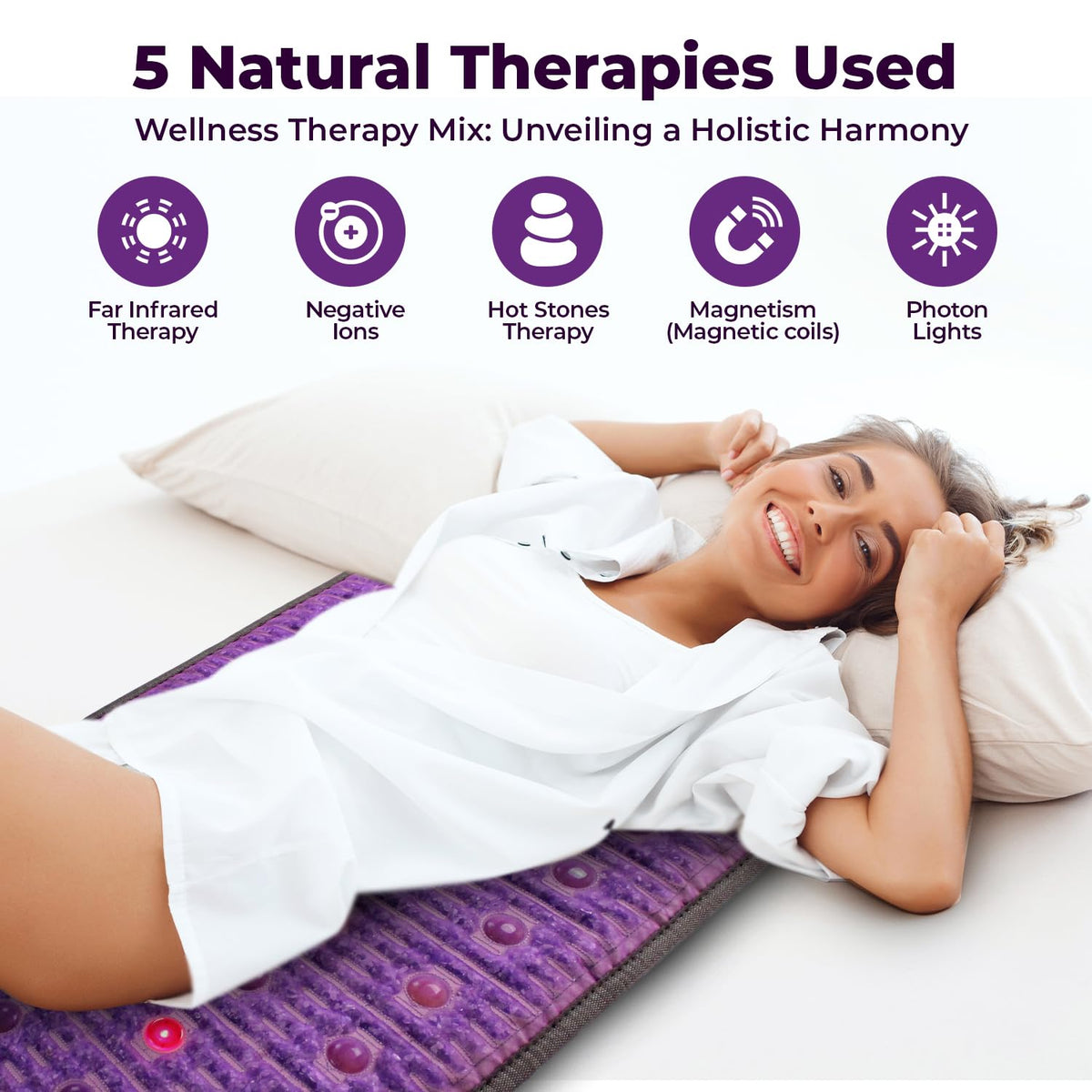 Far Infrared Amethyst Heating Pad Mini 32" L x 20"W B591