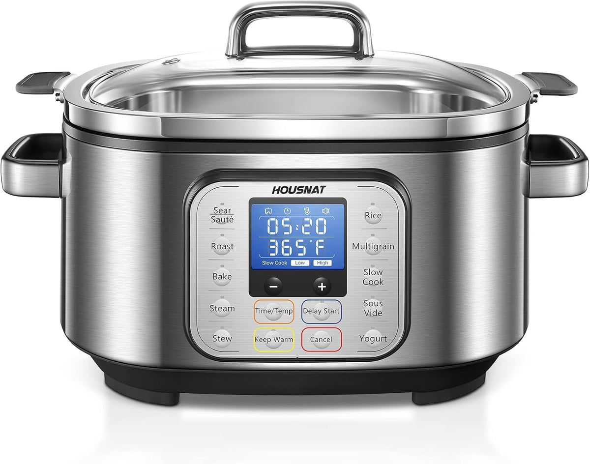 6 Quart Programmable Stainless Steel Slow Cooker T298452