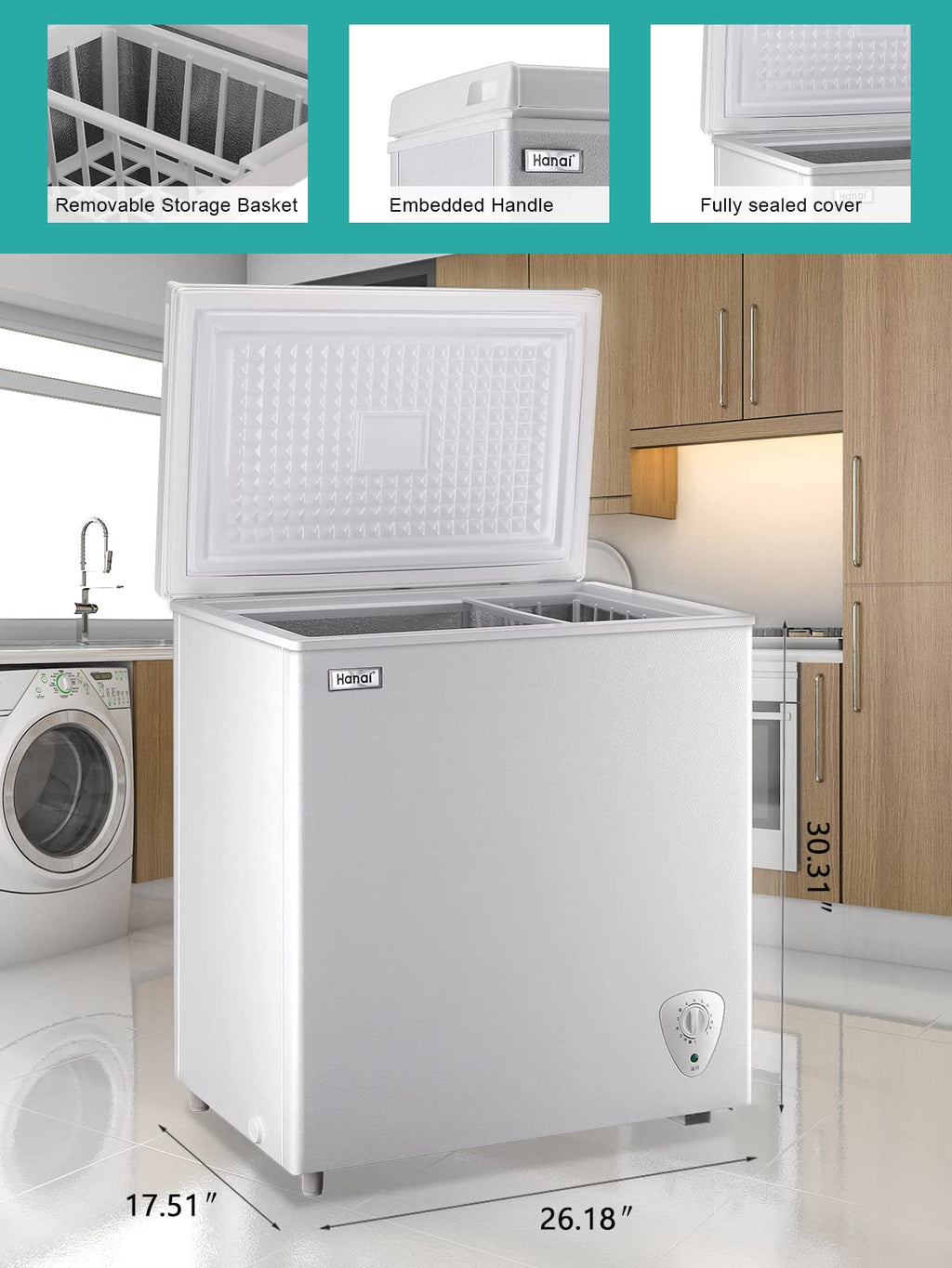 White 5.0 Cu.Ft Chest Freezer Y61858