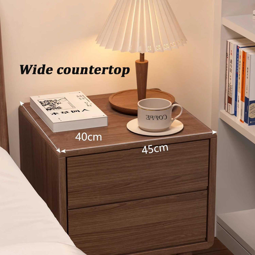 Brown 2 Drawer Nightstand A3654