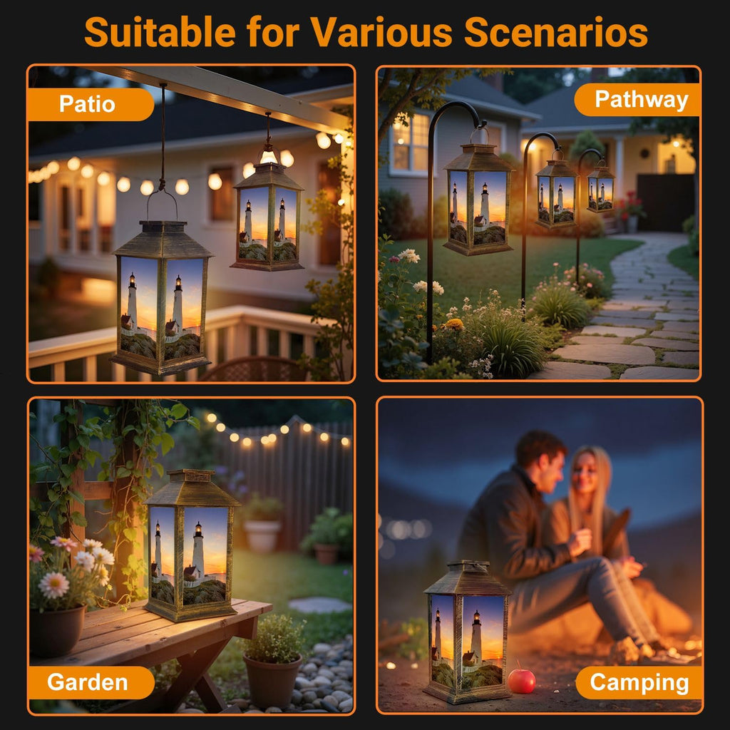 Solar Lantern Outdoor Waterproof LED Hanging Solar Lights P42665