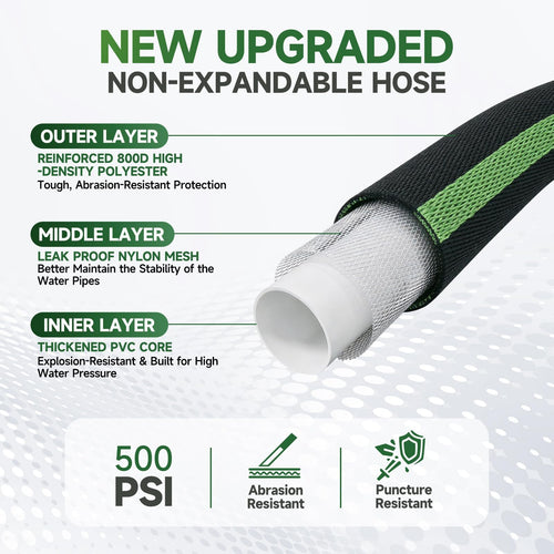 100 ft Flexible Non-Expanding Kink Free Garden Hose Y92866