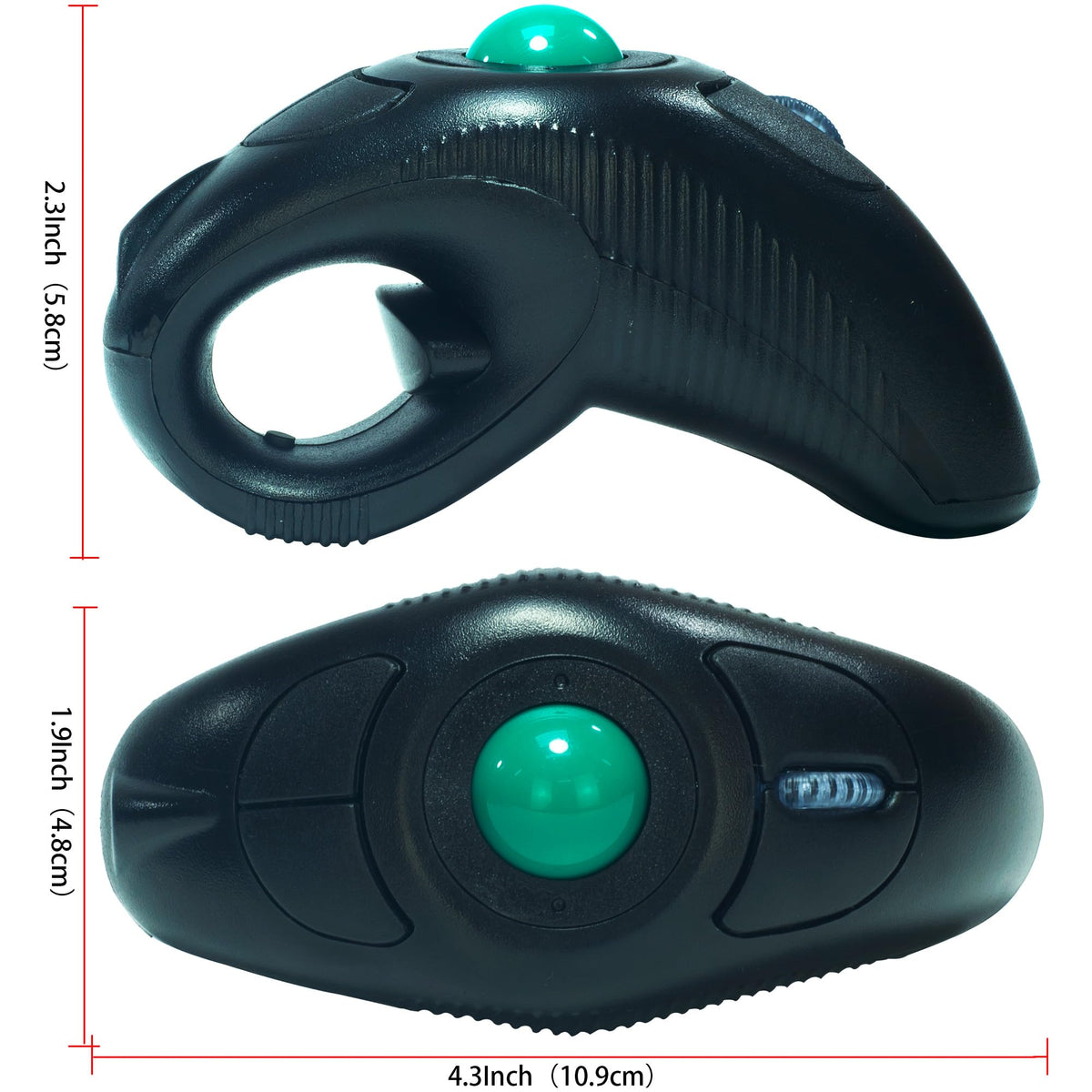 Wireless Trackball Mouse with Roller Ball F643391