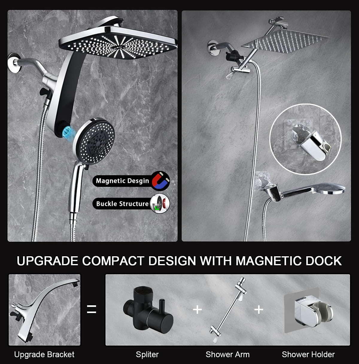 Chrome Handheld Rain Shower Head N302705