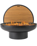 32 Inch Round Wood Burning Fire Pit Table with Grill P294525
